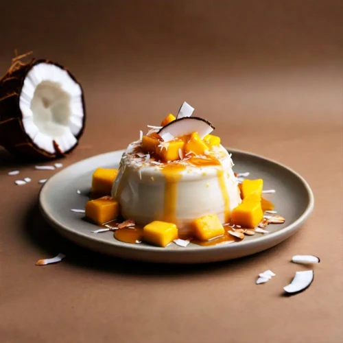Mango Coconut Panna Cotta